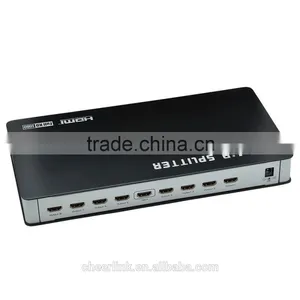 Full hd 1080p Hdmi V1.3a Hdmi Splitter 1x8 Support 3d / Black thumbnail-3