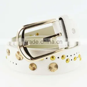 2015 Women's Fashion Studded Beads Belt With Shiny Gold Beads in Yiwu thumbnail-2