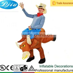 DJ-CO-150 INFLATABLE BULL RIDER ADULT FANCY DRESS COSTUME COWBOY NIGHT DECORATIVE OUTFIT thumbnail-1