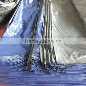 Tarps for Less Polypropylene Blue/sliver Triangle Plastic Rope Wateproof Anti-aging Antioxidant Outdoor Cover Factory Best Sell thumbnail-4