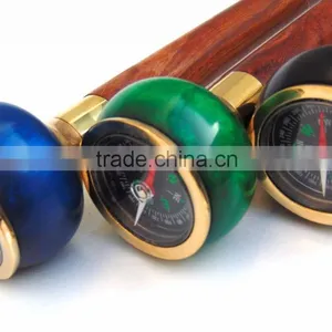 3 Different Beautiful Color of Walking Stick/wooden Brass Walking Stick/Different Color Compasses Walking Stick Wk1116 thumbnail-4