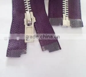 5# Metal Zipper Aluminum Teeth Zipper Open End Zipper Auto-lock Slider Zipper Jacket Zipper thumbnail-2