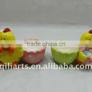 Easter Chicken Ceramic Egg Holder Set thumbnail-1