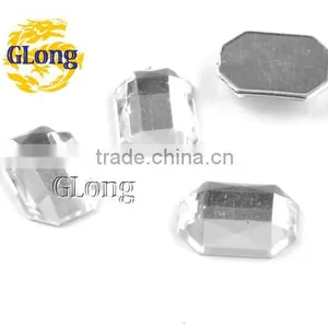 10*14mm Acrylic Flat Back Octagon Mix Color Bling Rhinestone&Crystal For Stylish Bags Garment Shoes #GY010-14P(Mix-s) thumbnail-2