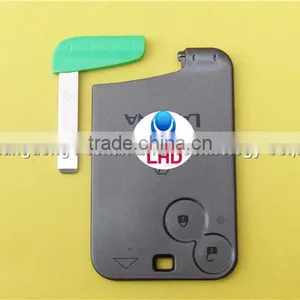 Remote Key Case for Renault Laguna Smart Card 2 Button Key Shell With Insert Small Key Blade thumbnail-2