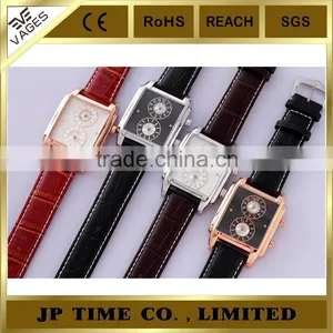 Quamer Watch Dual Time Two Time Zone Quartz Watch Fashion Women Men Watch thumbnail-1
