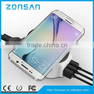 Amazon Hot Selling 3 in 1 Multifunctional QC 2.0 USB Charger Wireless Charger thumbnail-5