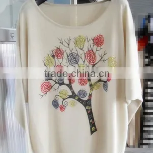 Printing Flower and Hot Drilling Technology of Overpull Big Yard Sweater 9983# thumbnail-1