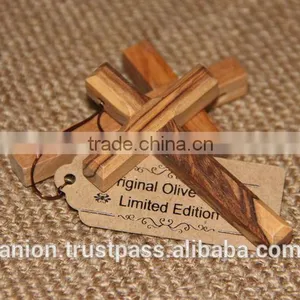 Original Olive Wood Hand Made Cross From Bethlehem. Christian thumbnail-4