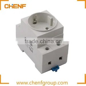 Hight Quality Chenf New Design 16A 110V/220V Din Rail Socket thumbnail-3