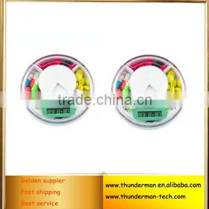 Multifunctional Round Shape 4 Compartments Alarm Pill Box Digital Timer Countdown Timer thumbnail-1