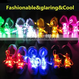 2016 Fashionable LED Light up Shoe Laces Colorful Shining Dancing Shoe Laces for Wholesale thumbnail-1