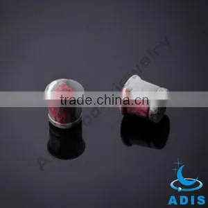New Type Fashion Body Jewelry Wholesale O-ring Single Flare Stone Plugs thumbnail-2