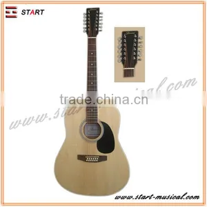 Rosewood Fingerboard Ash Plywood Acoustic Guitar thumbnail-1