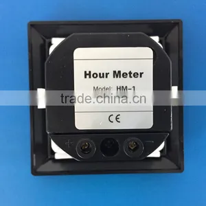 2015 Hot Sale Black Color HM-1 Hour Meter With Frame AC220V 50Hz 48*48mm 72*72mm thumbnail-2