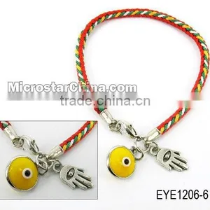 Yellow Turkish Eye Bead Bracelet thumbnail-1