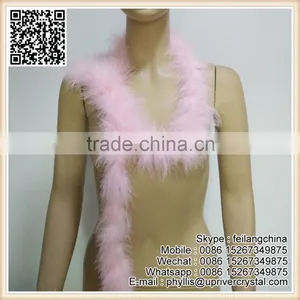 Dance Party Dress Lace Decoration 20g Bleached Pink Fluffy Feather Boa thumbnail-1