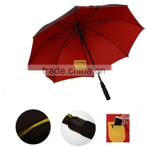 27 Inch High Quality OEM New Design Golf Umbrella With Zipper thumbnail-1