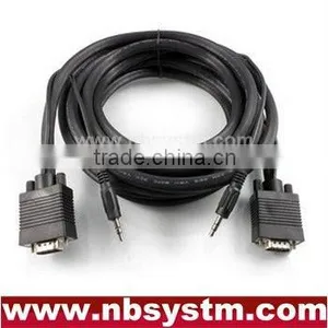Super VGA HD15 M/M Cable w/ Stereo Audio and Triple Shielding (Gold Plated) thumbnail-1
