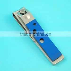 Blue Colored Rubbers & Plastic Handle Square Nail Clippers thumbnail-1