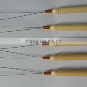 Micro Rings Loop Tool Loop Threader Pulling Needle Used With Hair Plier and Beads for Human Hair Feather Extension Tools thumbnail-5