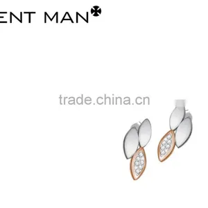High Quality Italy Earring ,2015 Wholesale Ladies Gold Flower Earring,rose Gold Round Circle Shaped From Coolman thumbnail-5