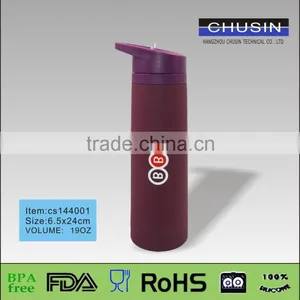 Popular Fashionable BPA Free Silicone Water Bottle Drink Bottle Sport Bottle Wholesale thumbnail-4