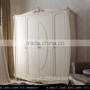 New Classical Luxury Rococo European French Wooden Bedroom Furniture Set Bed Bedside Table Wardrobe Dressing Table Bench thumbnail-4