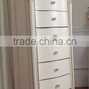 Royal European French Furniture Antique White Bedroom Sets Bed Bedside Table Wardrobe Dressing Table Bench Commode Chair thumbnail-5