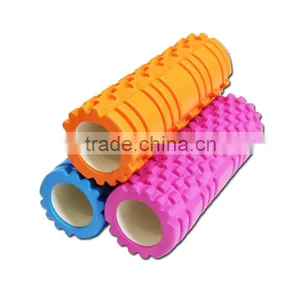 Medicine Foam Roller 12"4" With Grid for Deep Tissue Massage and Muscle Therapy Eva Yoga Roller Fitness Equipment thumbnail-2