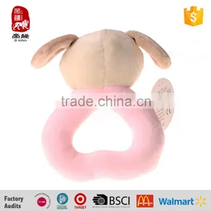 Wholesale Custom BSCI Organic Plush Baby Rattle Hand Bell Toys China Supplier thumbnail-3
