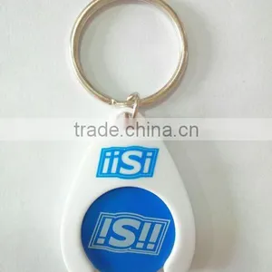 Promotion ABS Plastic Trolley Coin Keychain With Custom Logo thumbnail-1