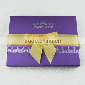Custom Pre-tied Satin Ribbon Bow With Elastic Band for Gift Box thumbnail-4