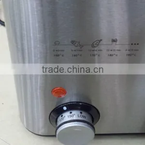 Best Selling1.5L 900W Adjustable and Visiable Square Stainless Steel Housing Material and Enamel Tank Deep Fryer With GS/CB/CE thumbnail-6
