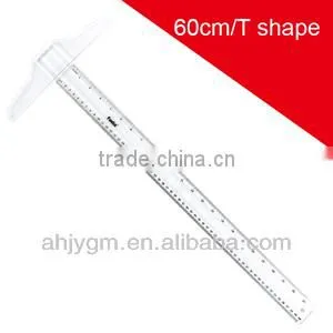 High Quality T Shaped Transparent Plastic Ruler/60cm Ruler thumbnail-1
