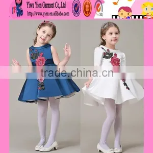 2016 Summer Hot Sale Embroidered Baby Dress Top Quality Europe Style Kids Clothes Girl Dress thumbnail-1