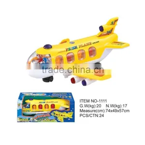 Hot Boys Music Toys--BO Bump & go Toys Airplane With Music & Light thumbnail-1