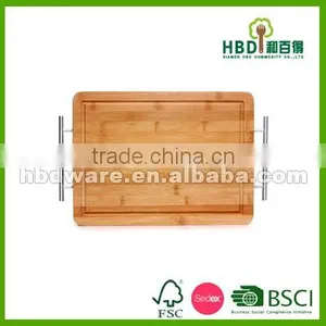 High Quality Thick Bamboo Chopping Board With S/s Handle thumbnail-1