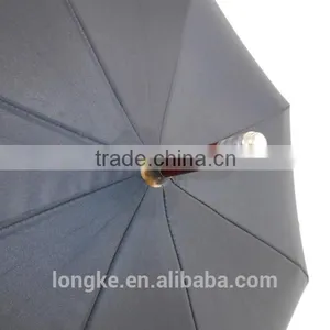 60cm Deluxe Wooden Pole and Carved Wood Handle Umbrella thumbnail-5
