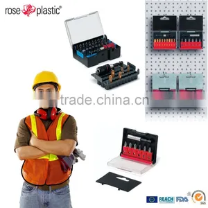 Hard Clear Plastic Storage Locking Box for Drill Bits Set BP thumbnail-6