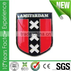 Hot Sale New Epoxy AMSTERDAM Custom Lapel Pin Badge With Butterfly Clutch thumbnail-1