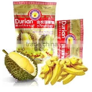 Vacuum Freeze Dried Durian Retail Pack HACCP , ISO 22000 , KOSHER , HALAL and GMP Certifie thumbnail-1