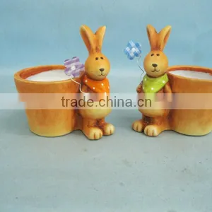 Terracotta Bunny Flower Pot thumbnail-1
