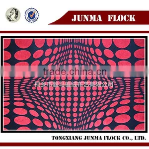 Red and Black China Supplier Flock on Flock 3d Bed Cover Set thumbnail-1