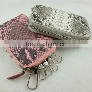 Genuine Leather Key Wallet Pocket Key Case Hot Selling Key Holder Snake Skin Credit Card Wallet thumbnail-1