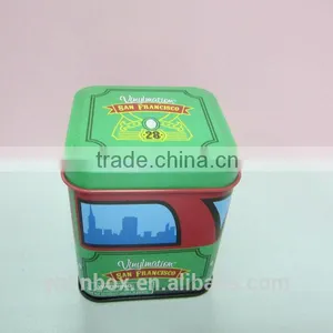 Cute Small Square Mental Tin Box for Watch thumbnail-1