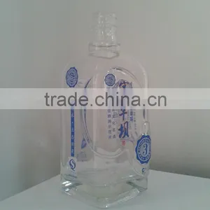 Hot Stamping Extra Flint Whiskey Glass Bottle Made in China thumbnail-1