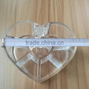 Wholesale Innovative Household Heart Shape Clear Cosmetic Acrylic Makeup Organizer With 8 Grids thumbnail-4