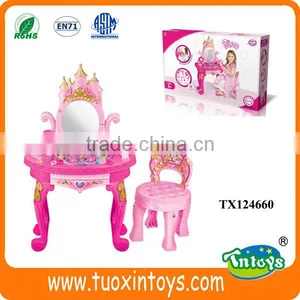 Kids Plastic Model Children Dressing Table With Chair thumbnail-1