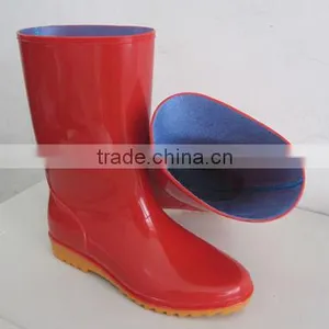 Europen Style Red Women Gum Boots thumbnail-2